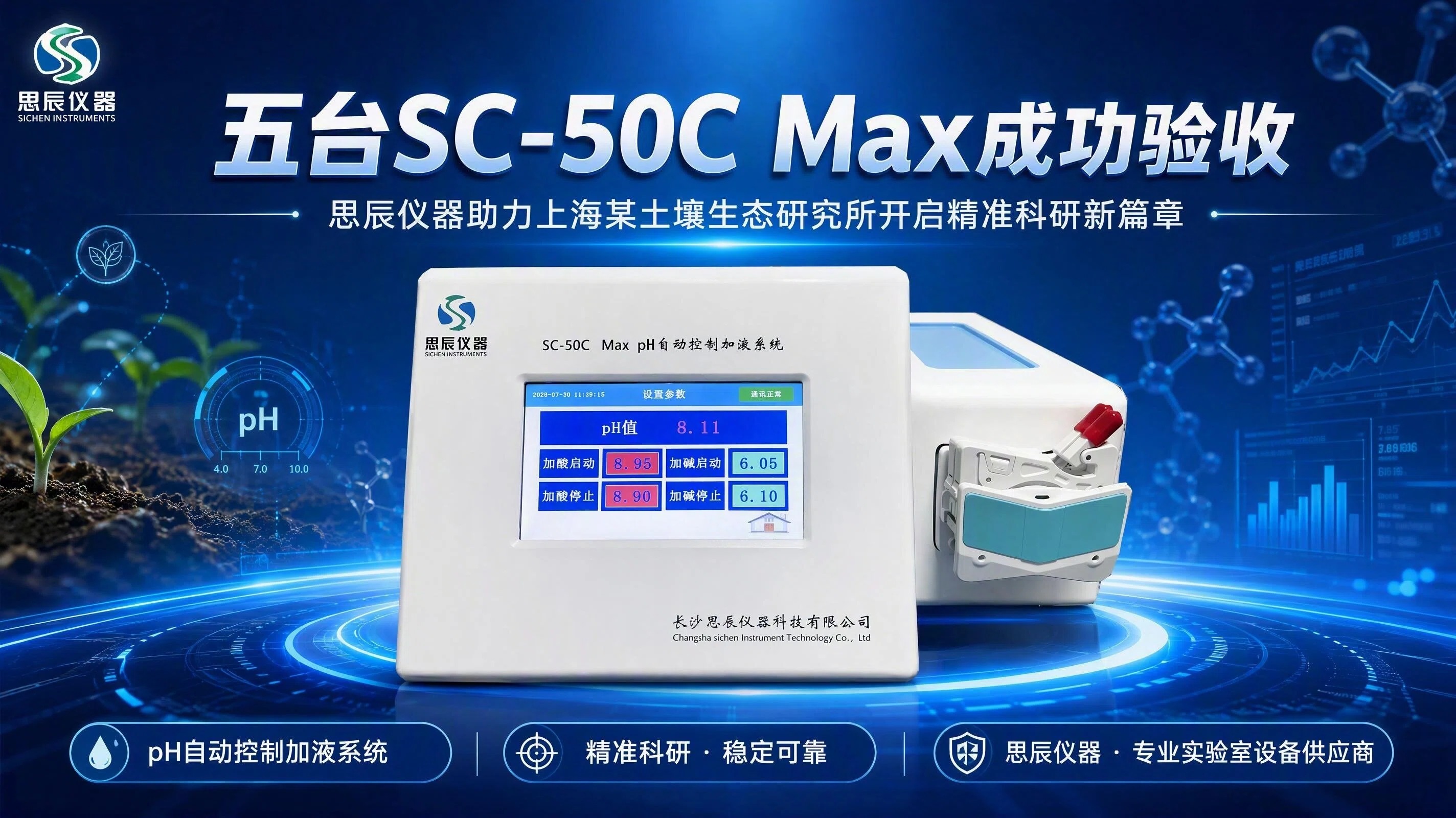 五台SC-50C Max成功验收：思辰仪器助力上海某土壤生态研究所开启精准科研新篇章