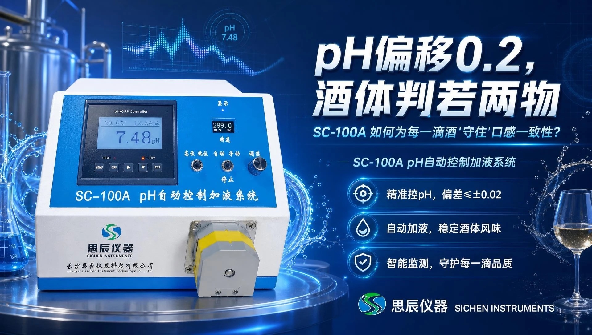 pH偏移0.2，酒体判若两物：SC-100A如何为每一滴酒"守住"口感一致性？